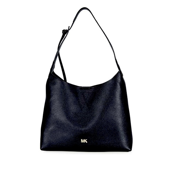 Michael Kors Handbags - LIKE NEW! Michael Kors Black Pebble Leather Junie Medium Shoulder Bag